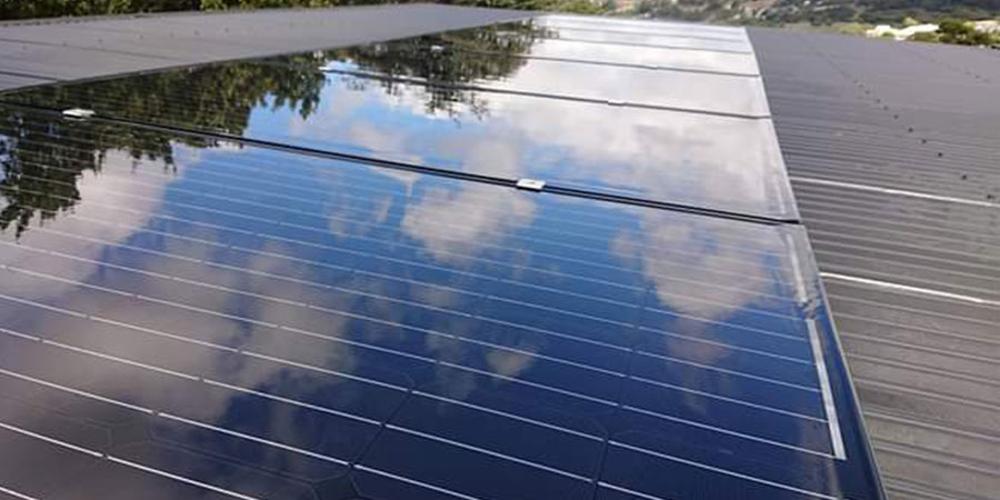 Solar Panel Cleaning - Before Photo